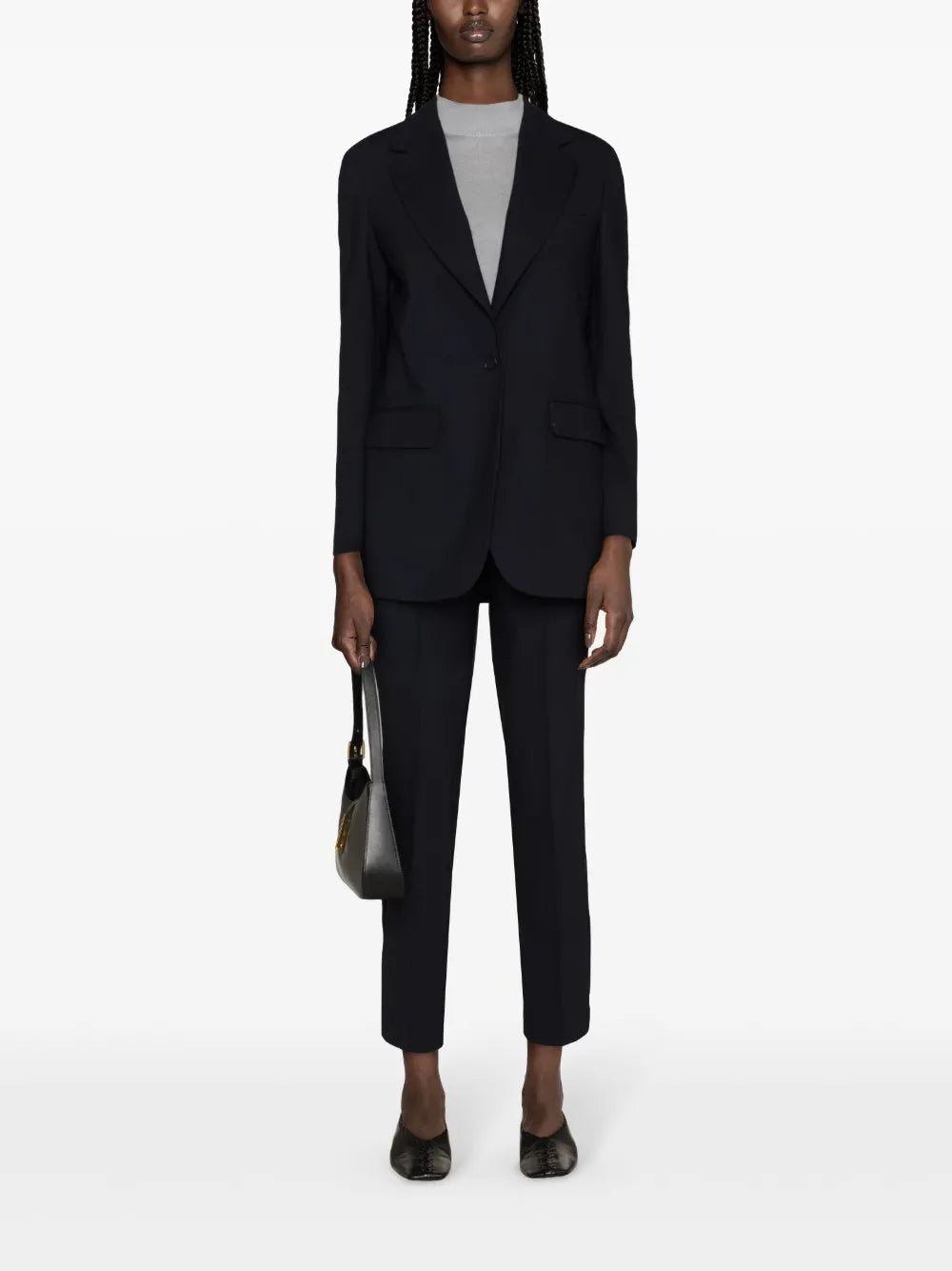 Virgin-Wool Tailored Trousers