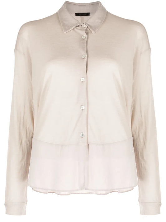 Panelled Virgin Wool-Blend Top