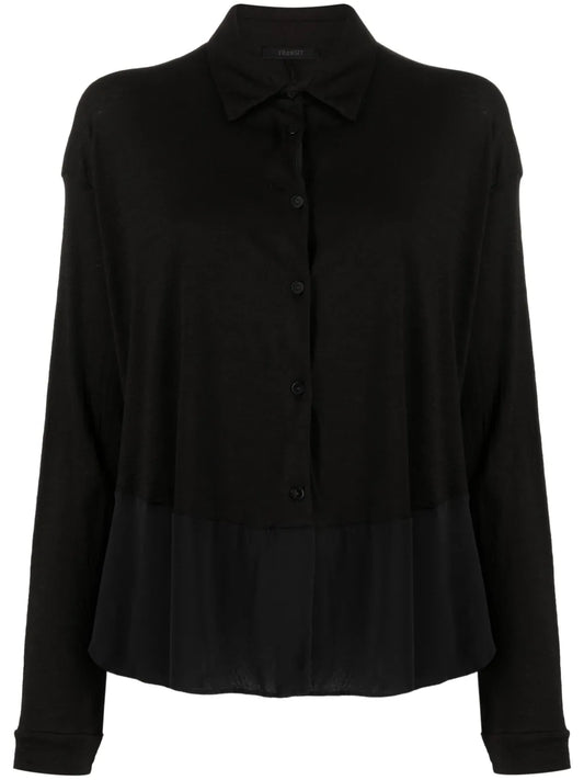 Panelled Virgin Wool-Blend Top