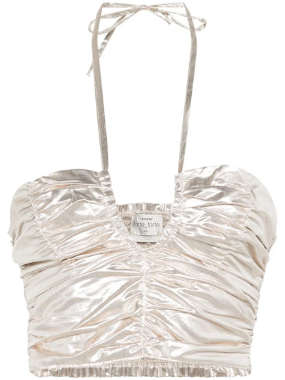 Ruched Halterneck Blouse