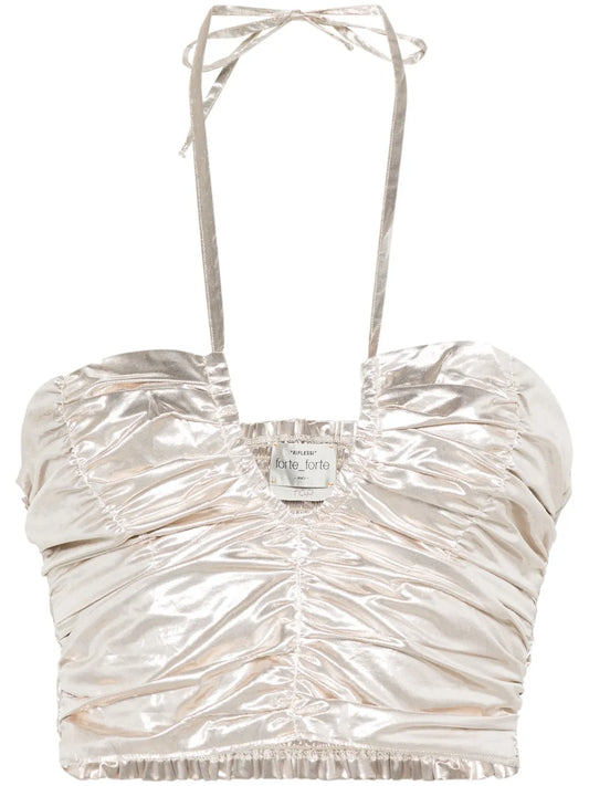 Ruched Halterneck Blouse