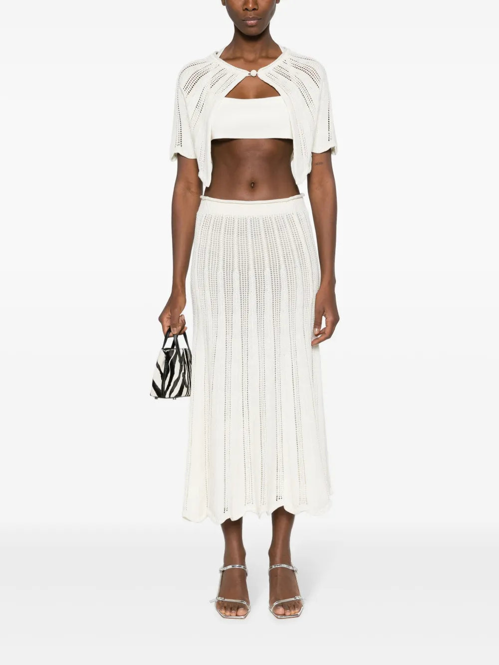 Ribbed-Knit Cotton Miniskirt