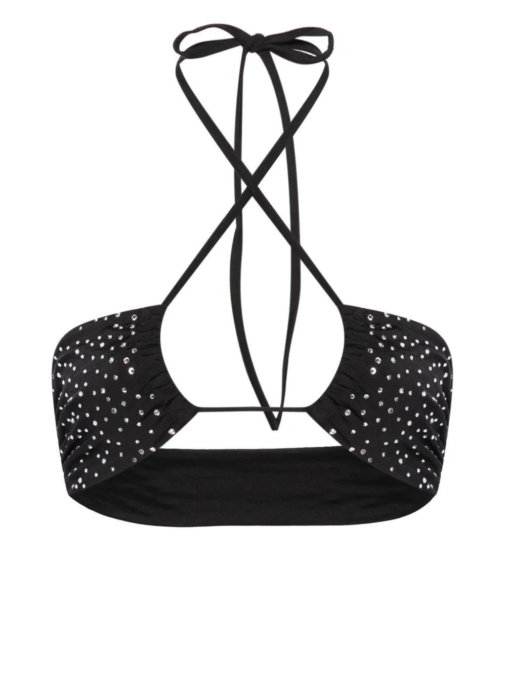 Rhinestone-Embellished Bikini Top