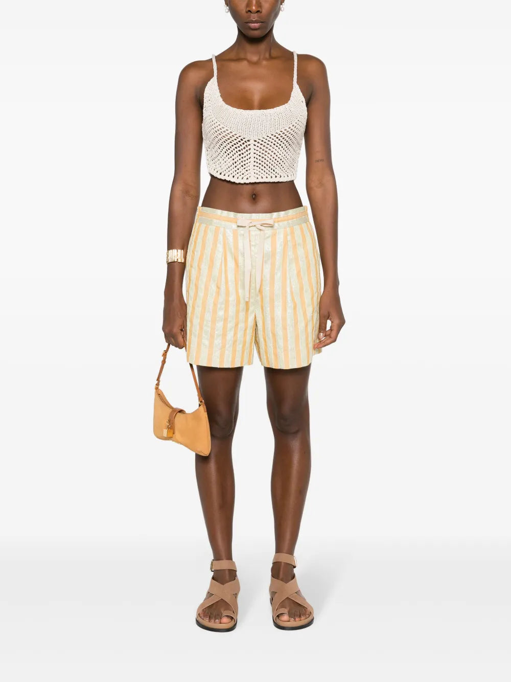 Striped Drawstring Shorts