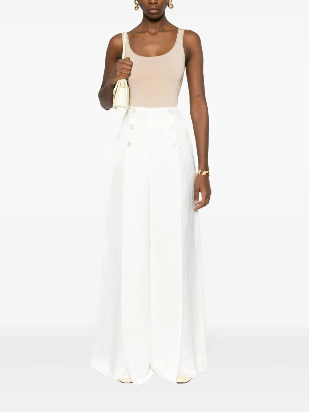 Satin Wide-Leg Trousers