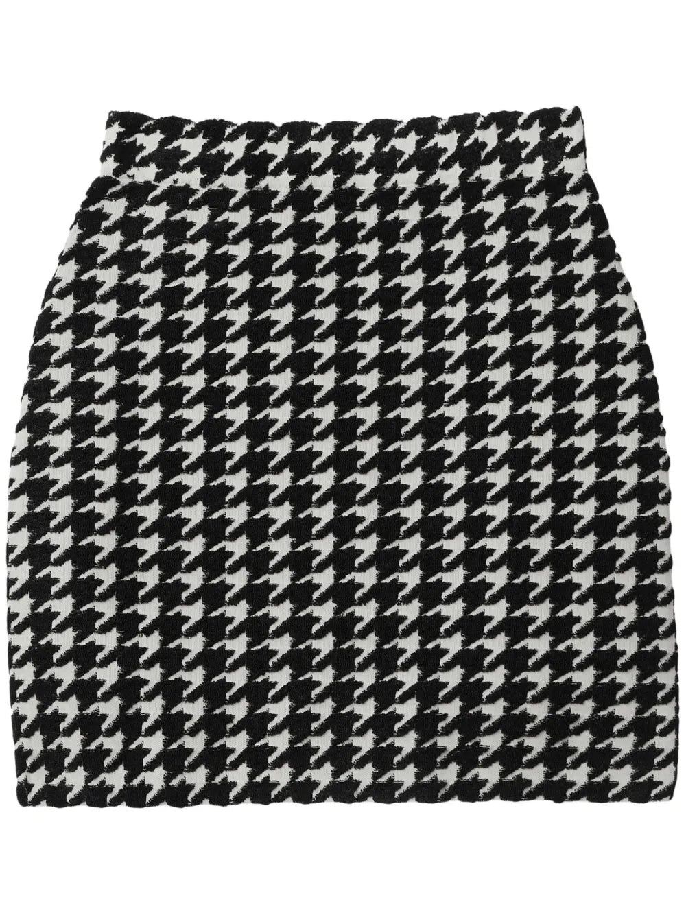 Houndstooth-Pattern Mini Skirt