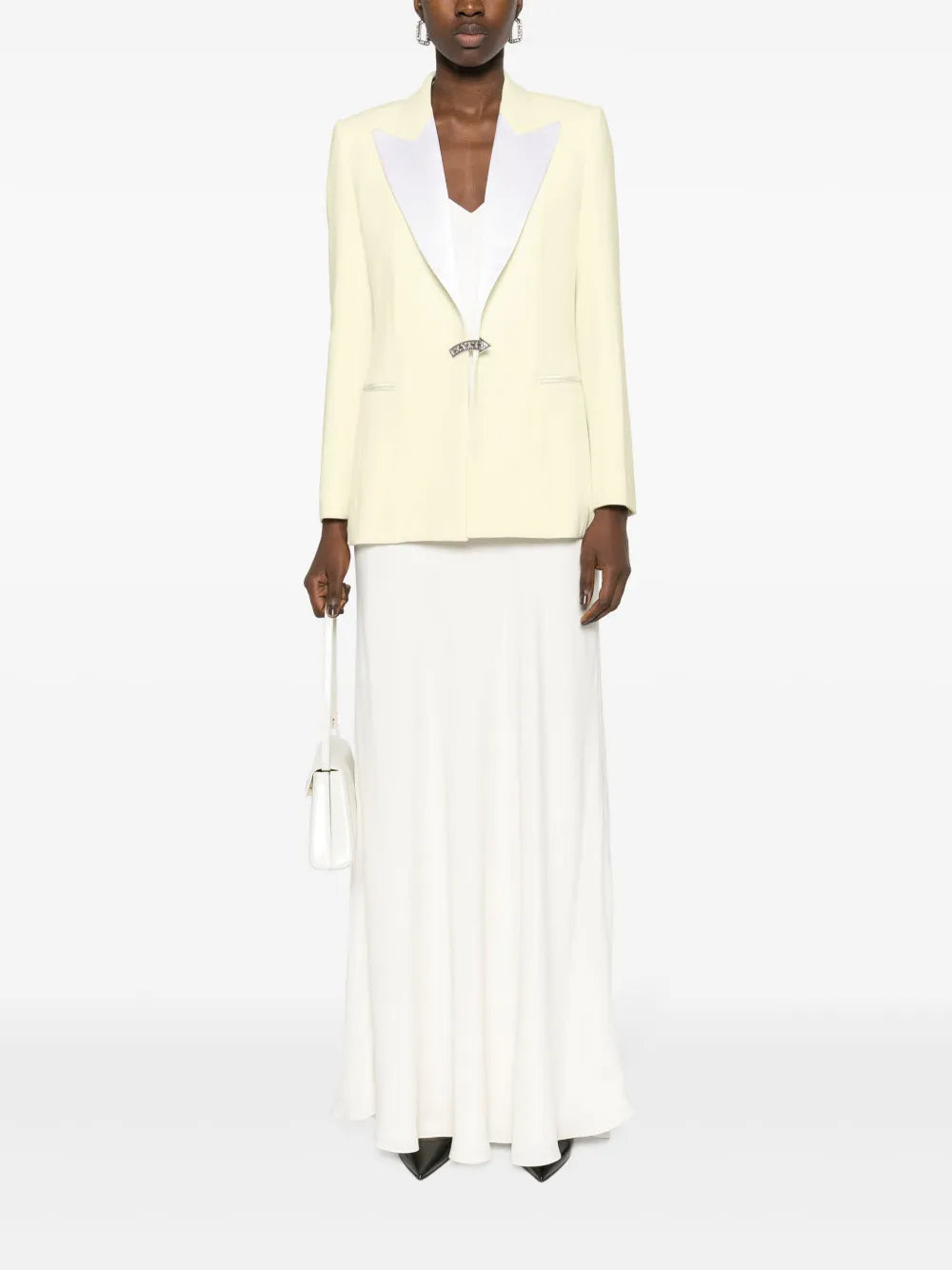 Peak-Lapels Single-Breasted Blazer