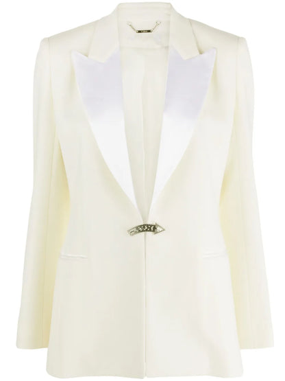 Peak-Lapels Single-Breasted Blazer