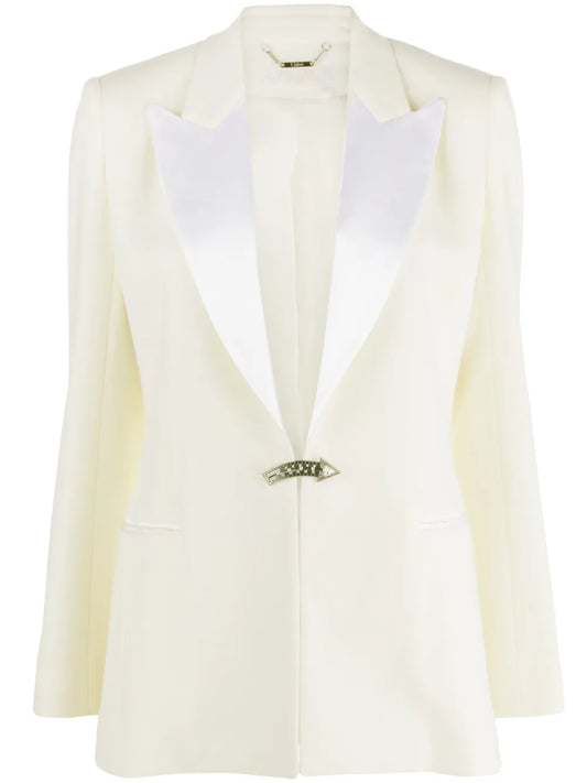 Peak-Lapels Single-Breasted Blazer