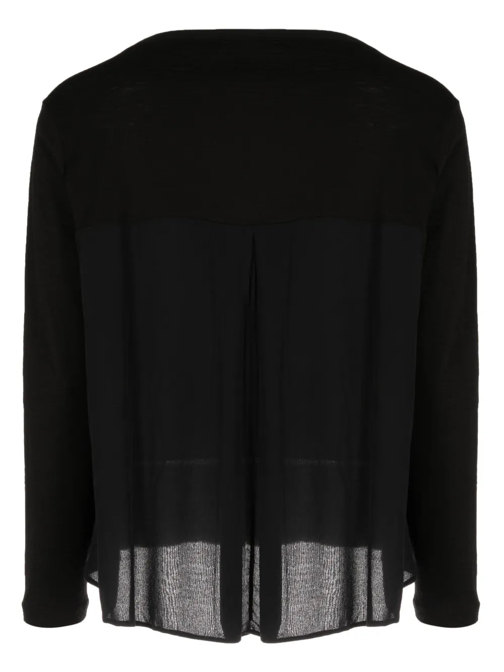 Sheer-Panel Virgin Wool-Blend Jumper
