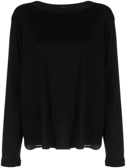 Sheer-Panel Virgin Wool-Blend Jumper
