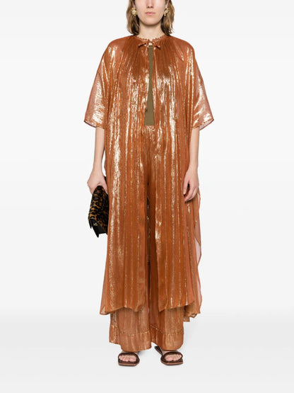 Straight-Leg Lurex Trousers