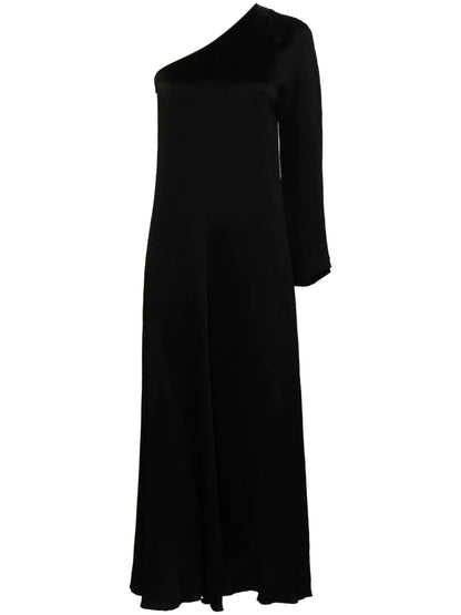One-Shoulder Crinkled Maxi Dress
