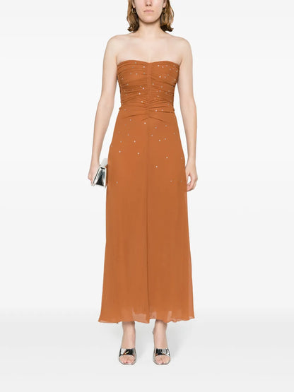 Crystal-Embellished Silk Maxi Dress
