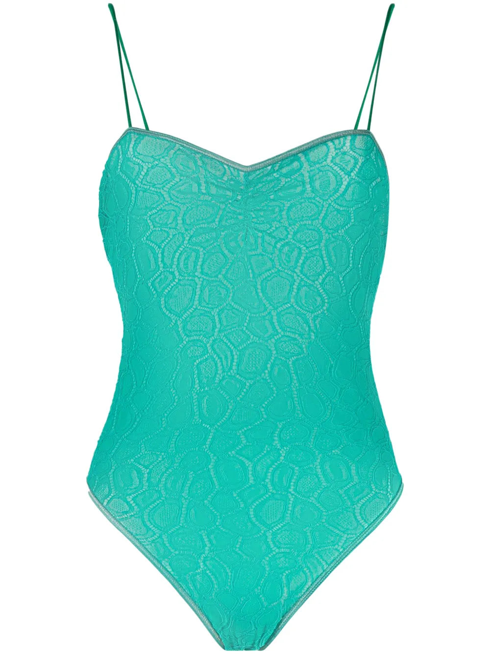 Sweetheart-Neck Lace Bodysuit