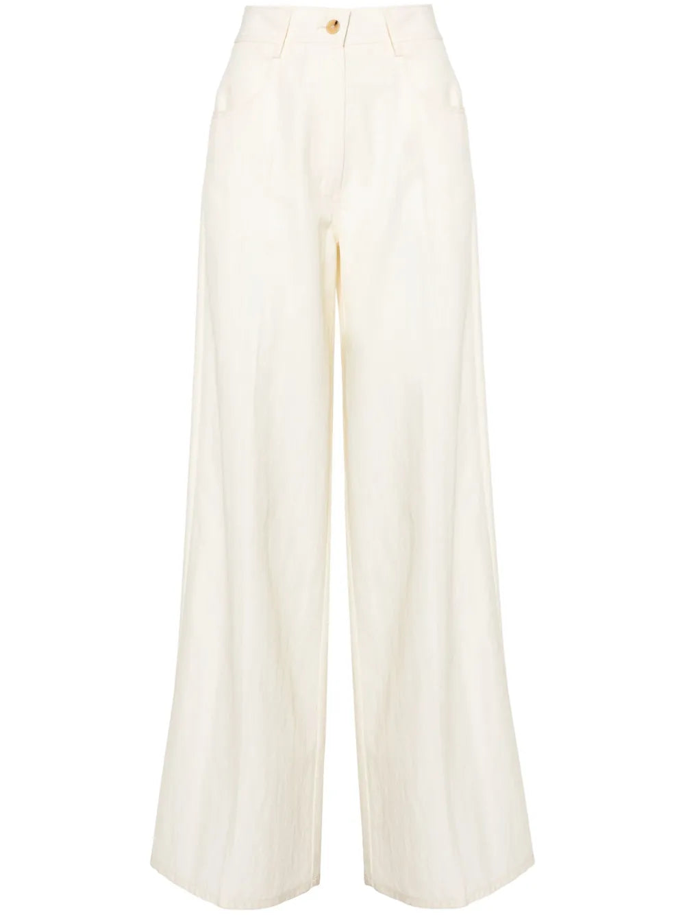 Wide-Leg Button-Fly Trousers