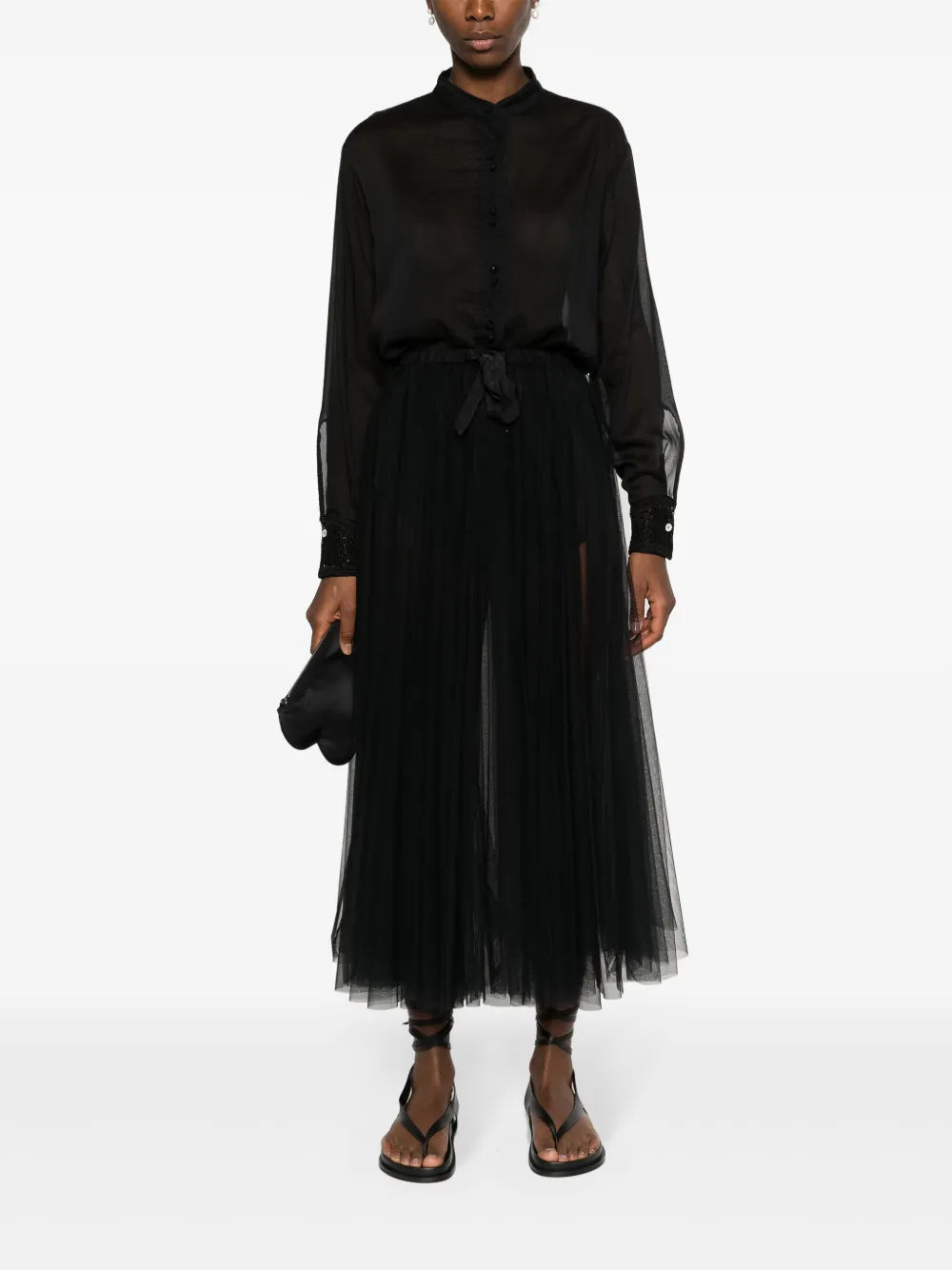 Semi-Sheer Long-Sleeve Shirt