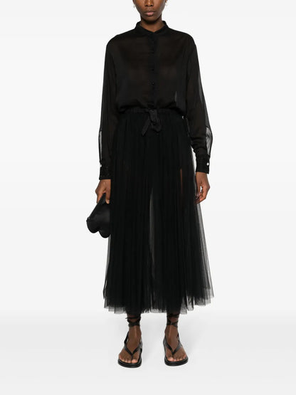 Semi-Sheer Long-Sleeve Shirt