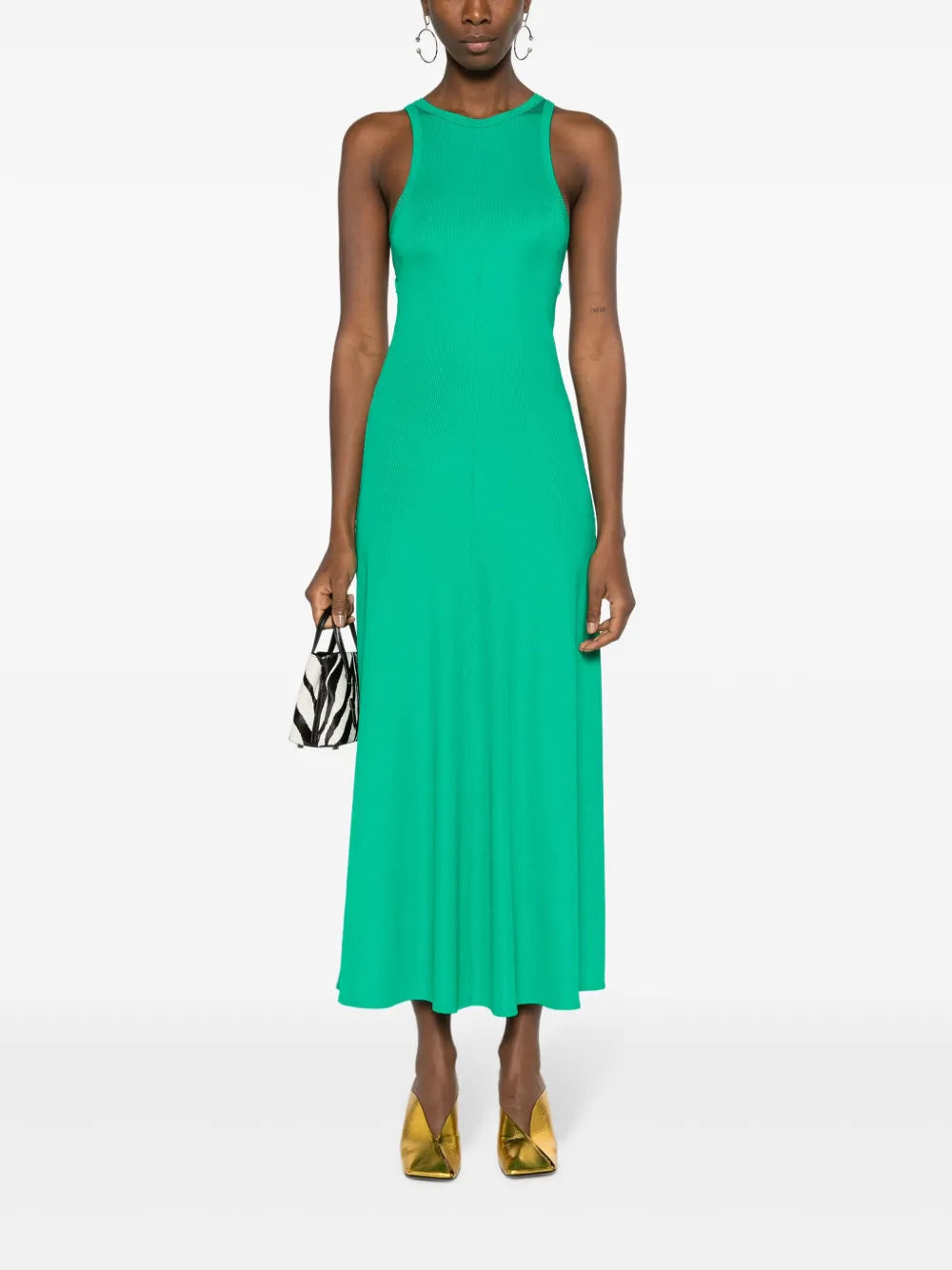 A-Line Ribbed Maxi Dress