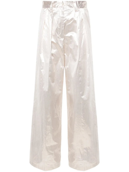 Metallic Straight Trousers