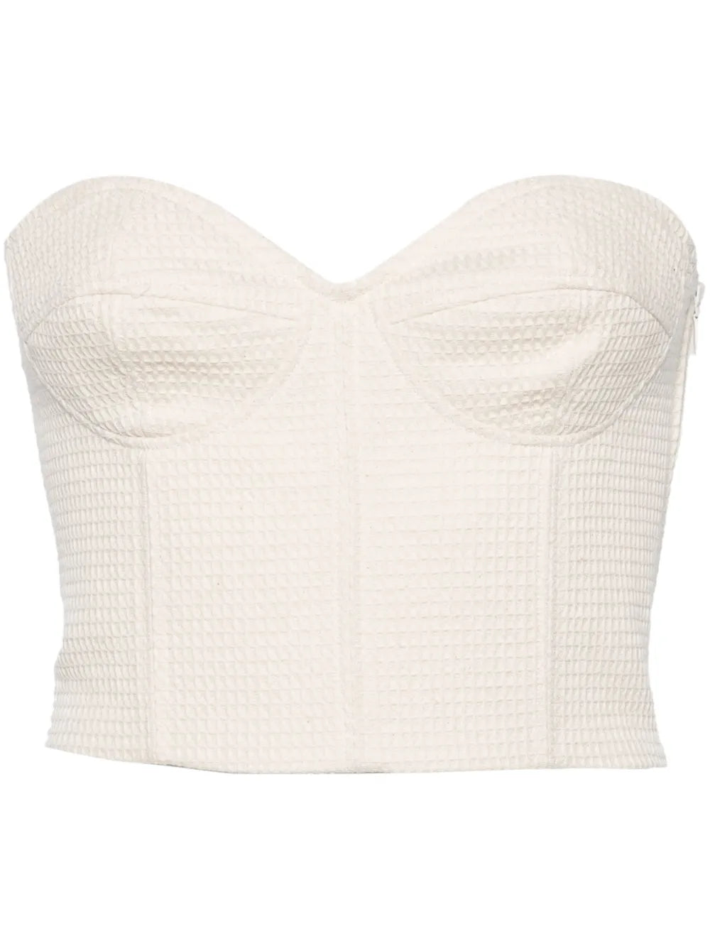 Sweetheart-Neck Cotton Crop Top