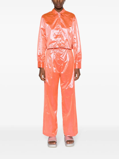 Metallic Straight Trousers