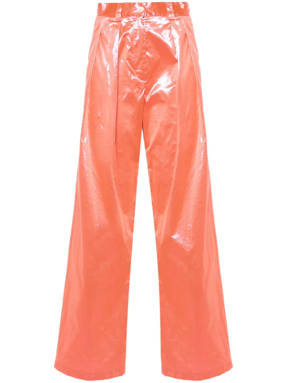 Metallic Straight Trousers