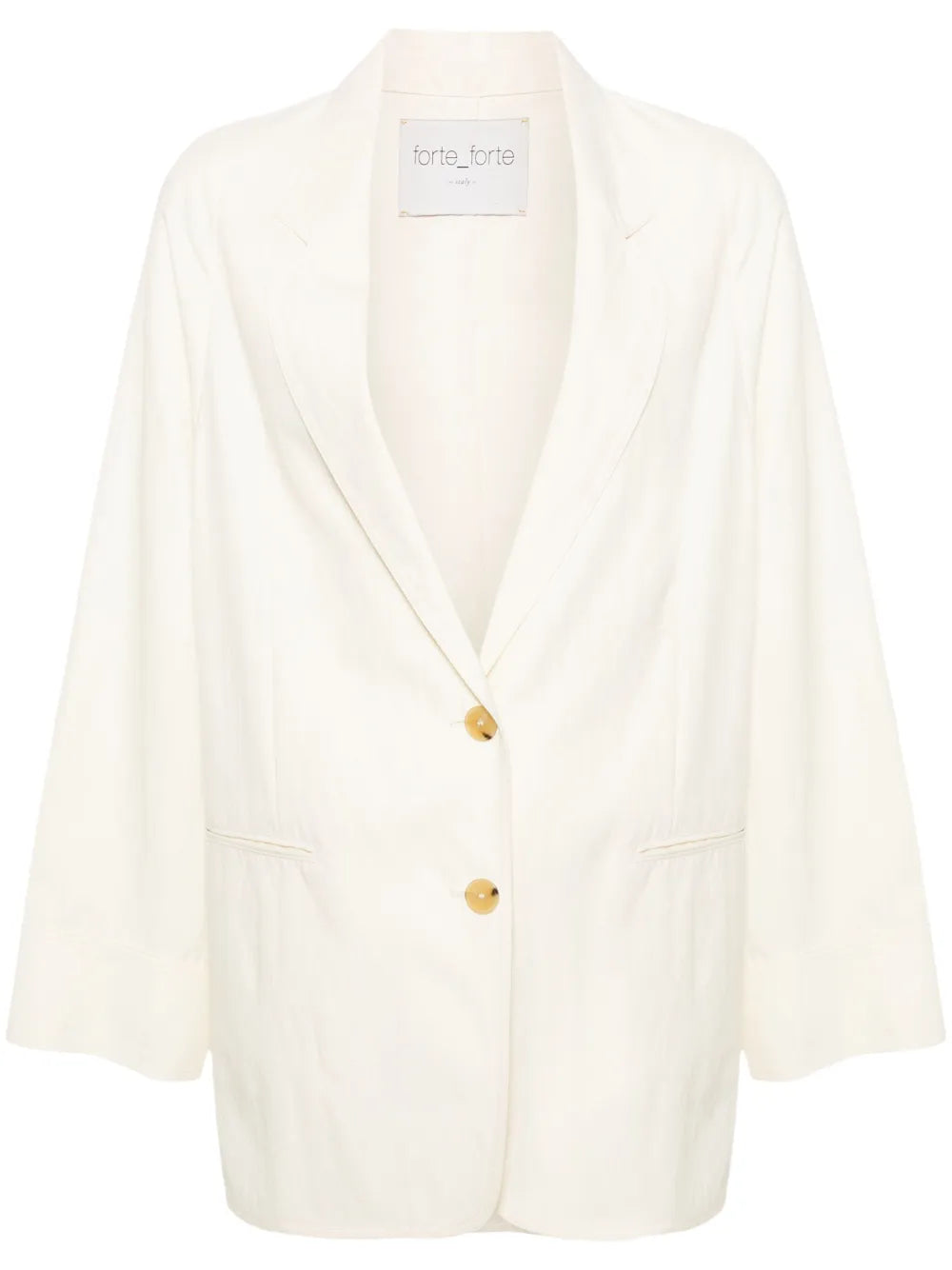 Single-Breasted Twill Blazer