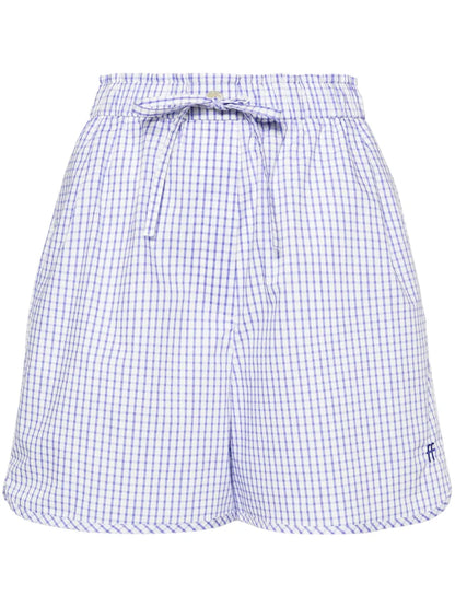 Gingham-Check Cotton Shorts