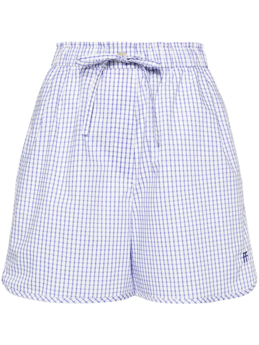 Gingham-Check Cotton Shorts