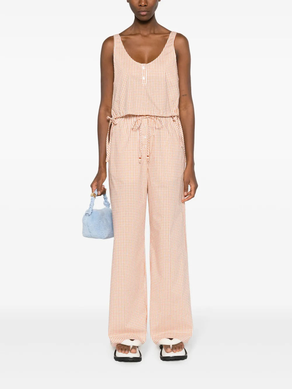 Checked Cropped Top