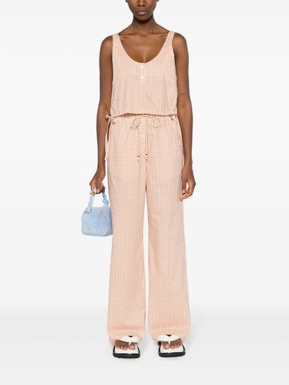 Checked Cropped Top