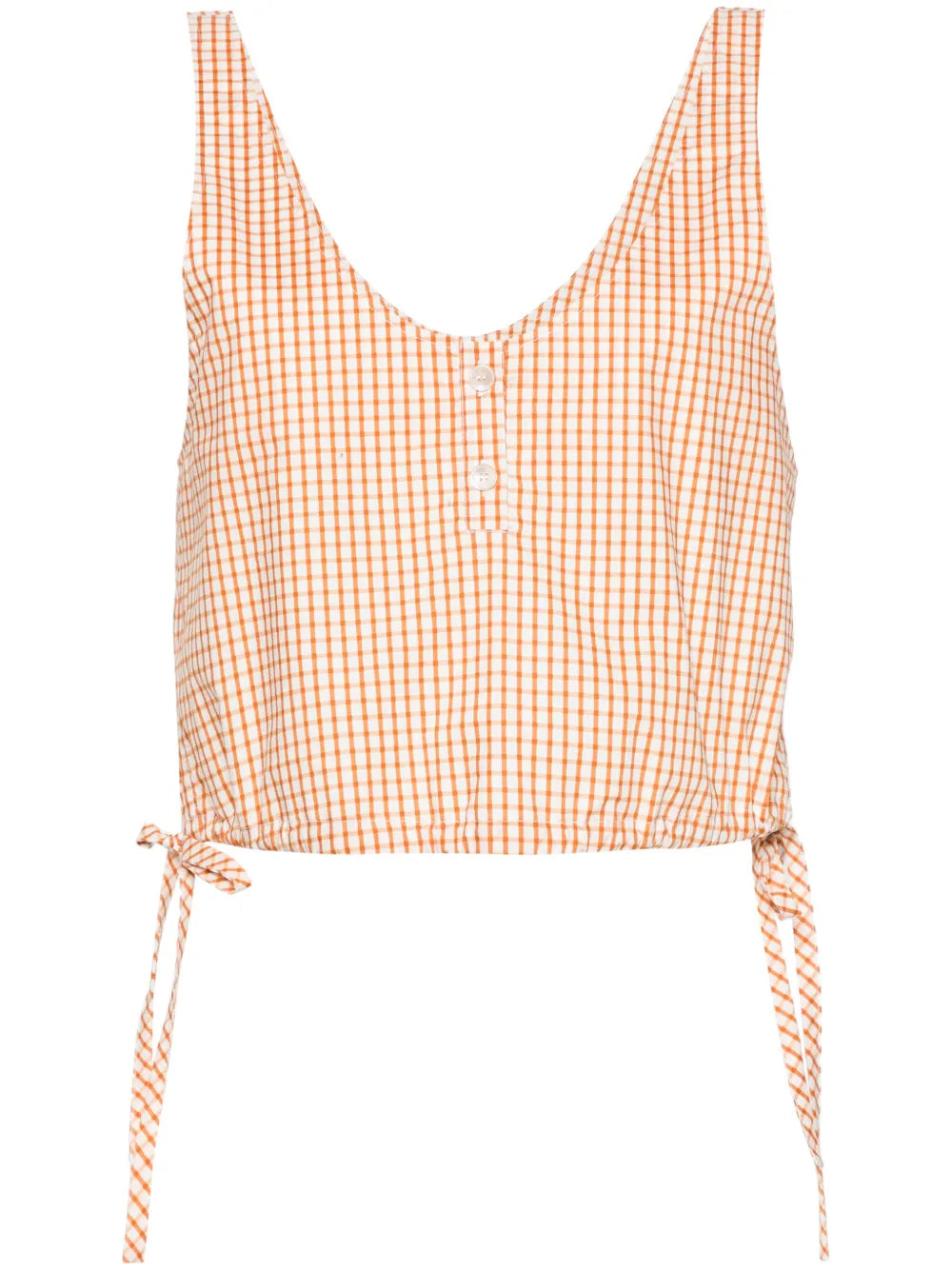 Checked Cropped Top