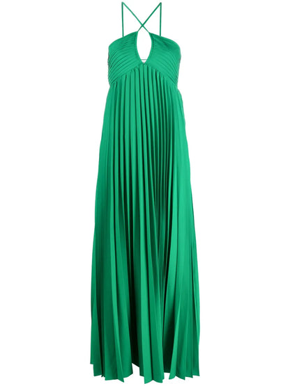 Palmer Pleated Long-Length Dress