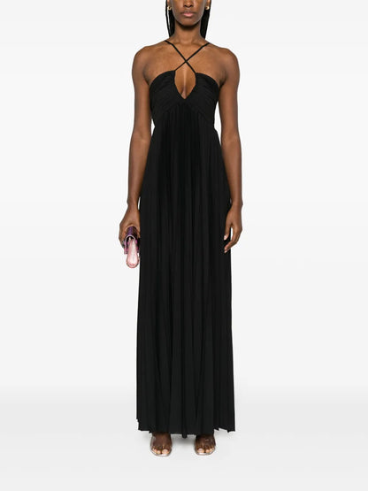 Palmer Pleated Long-Length Dress