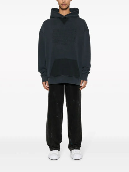 Numbers-Motif Cotton Hoodie