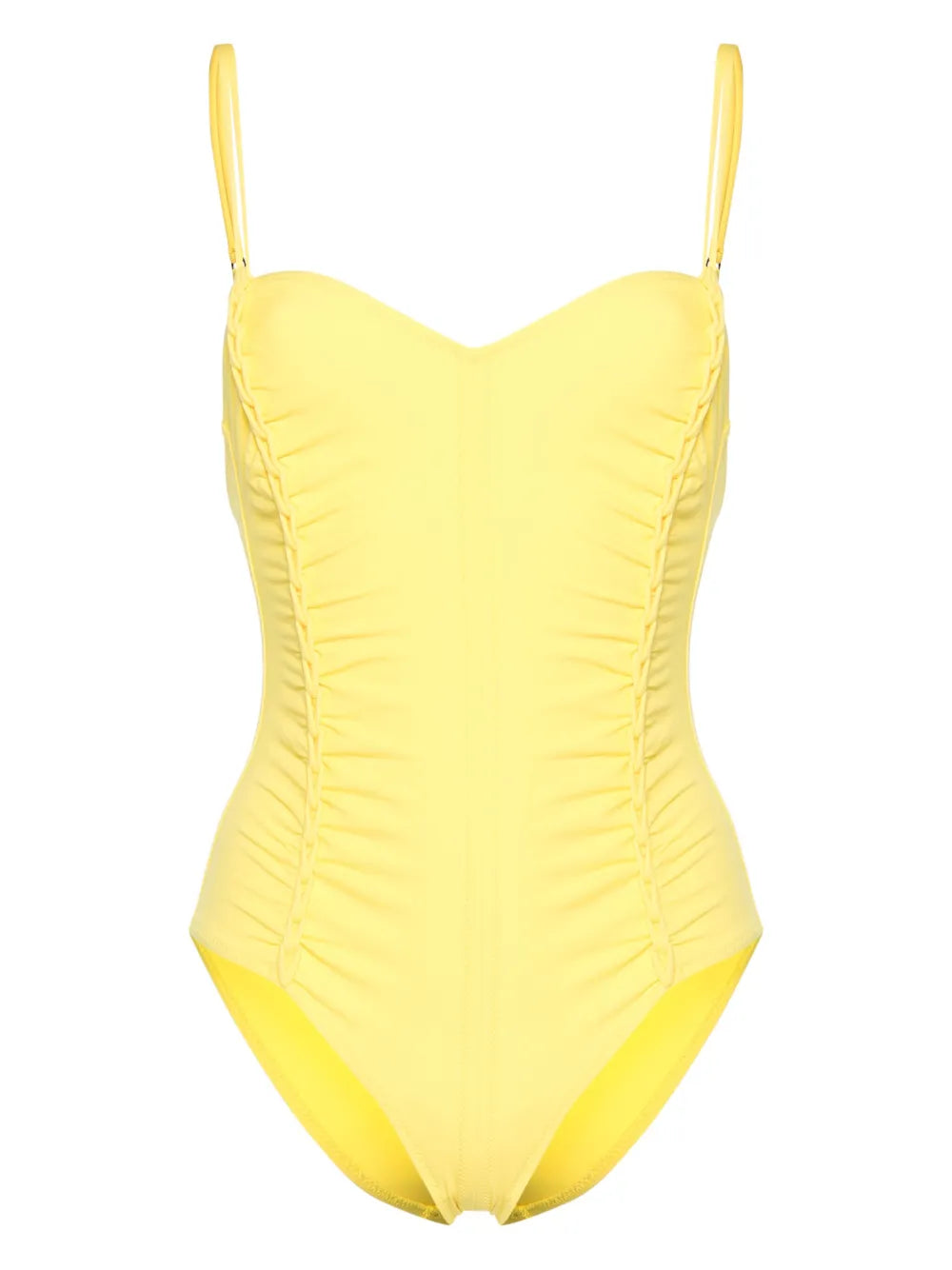 Sweetheart-Neck Ruched Swimsuit
