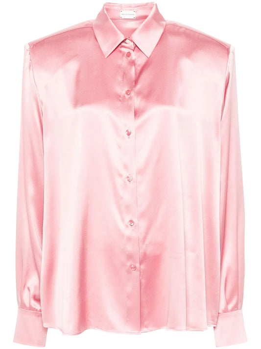 Long-Sleeve Silk Shirt