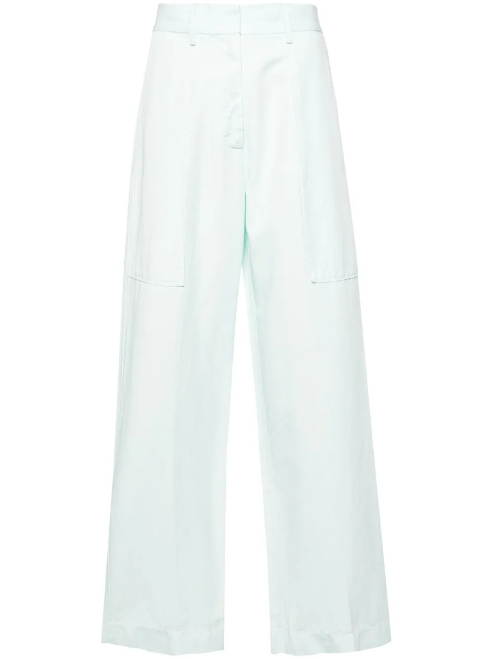 High-Waisted Straight Trousers