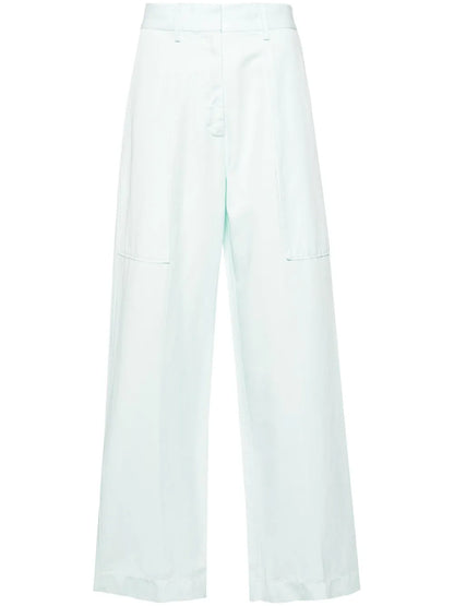 High-Waisted Straight Trousers