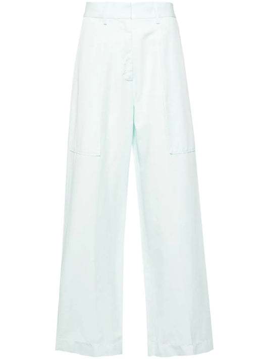 High-Waisted Straight Trousers