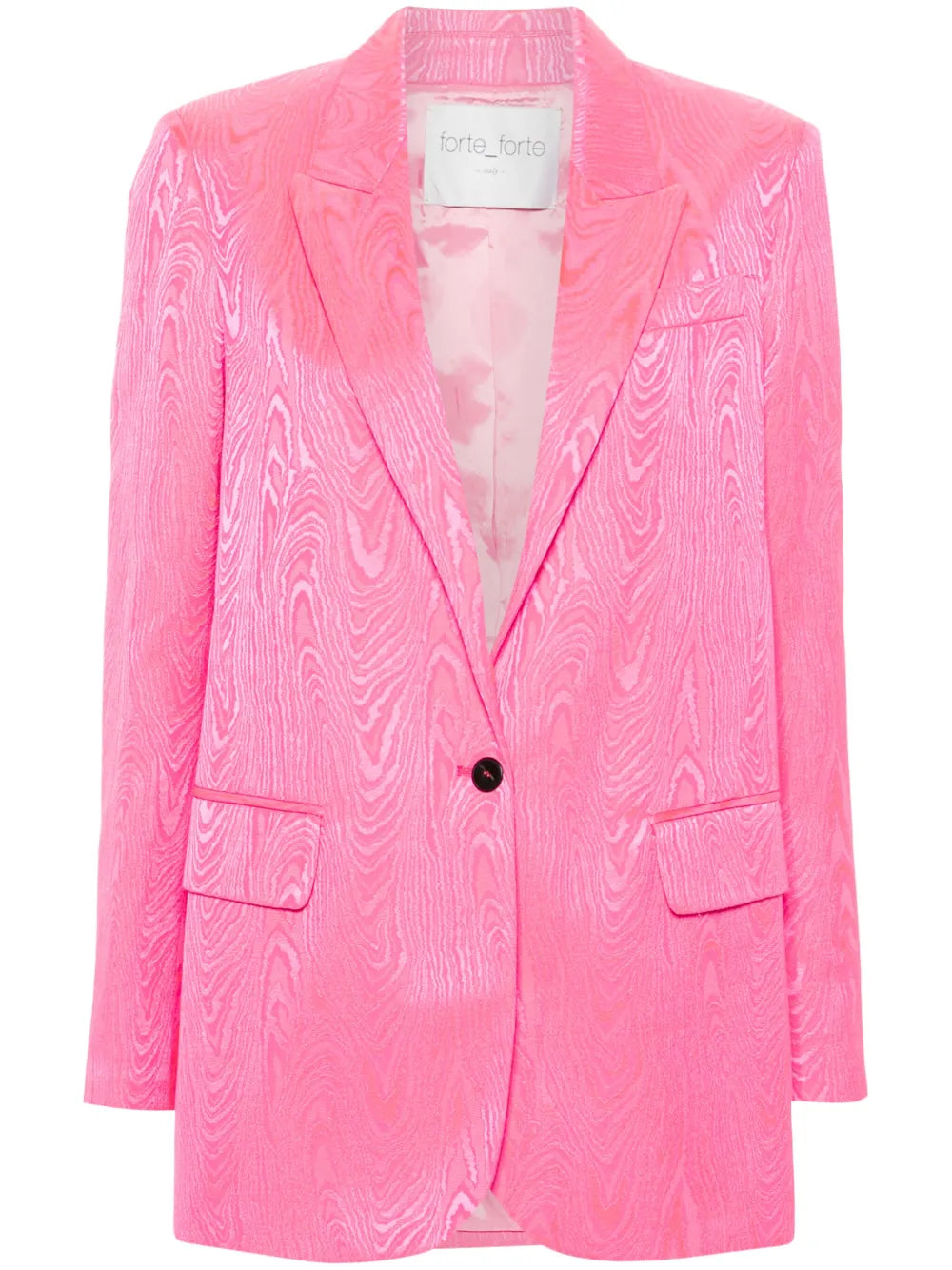 Singles-Breasted Marbled-Jacquard Blazer