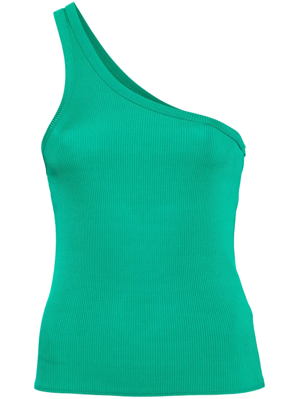 One-Shoulder Ribbed-Knit Tank Top