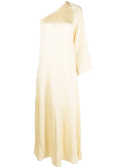 One-Shoulder Crinkled Maxi Dress