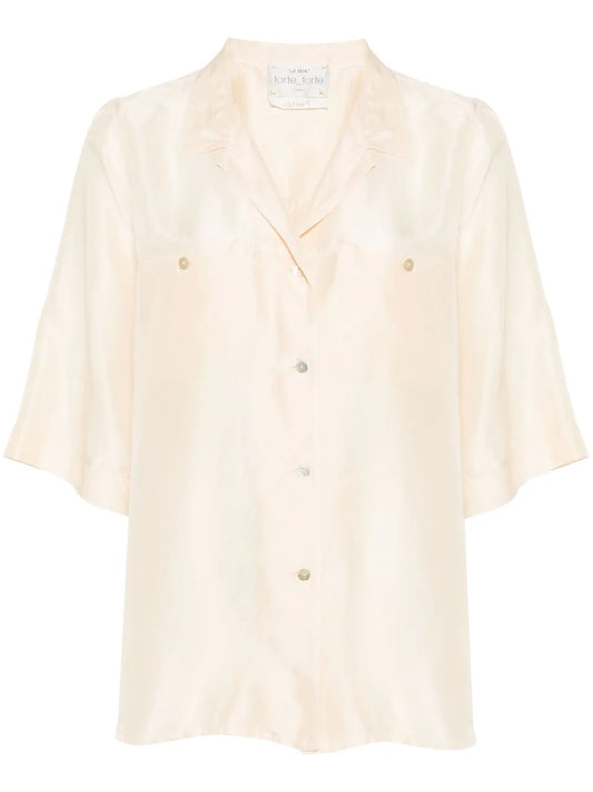 Camp-Collar Silk Shirt