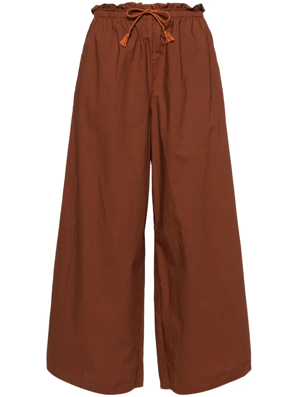 Drawstring-Waist Cotton Trousers
