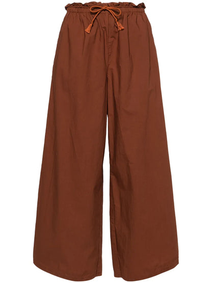 Drawstring-Waist Cotton Trousers