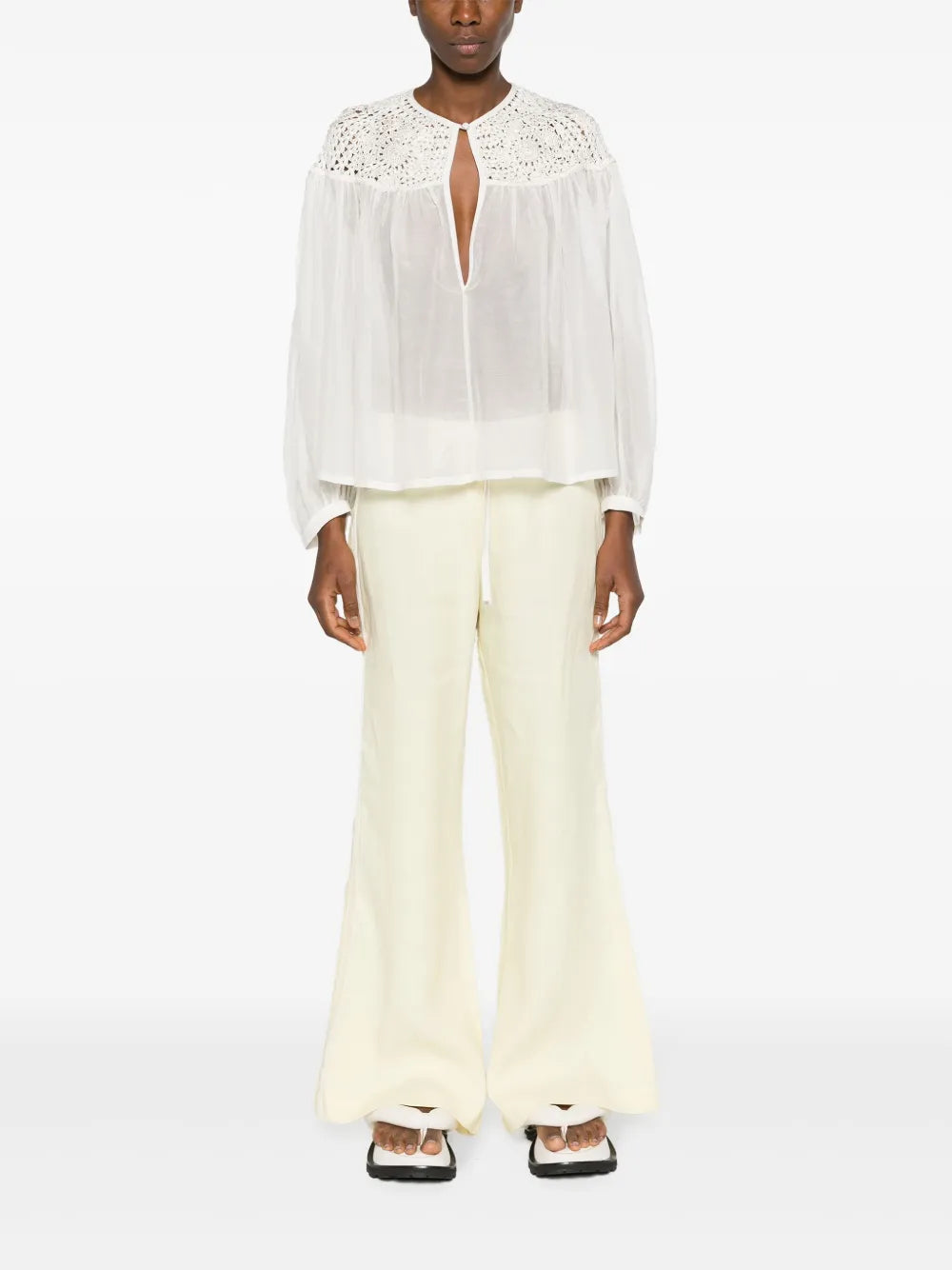 Linen Palazzo Trousers