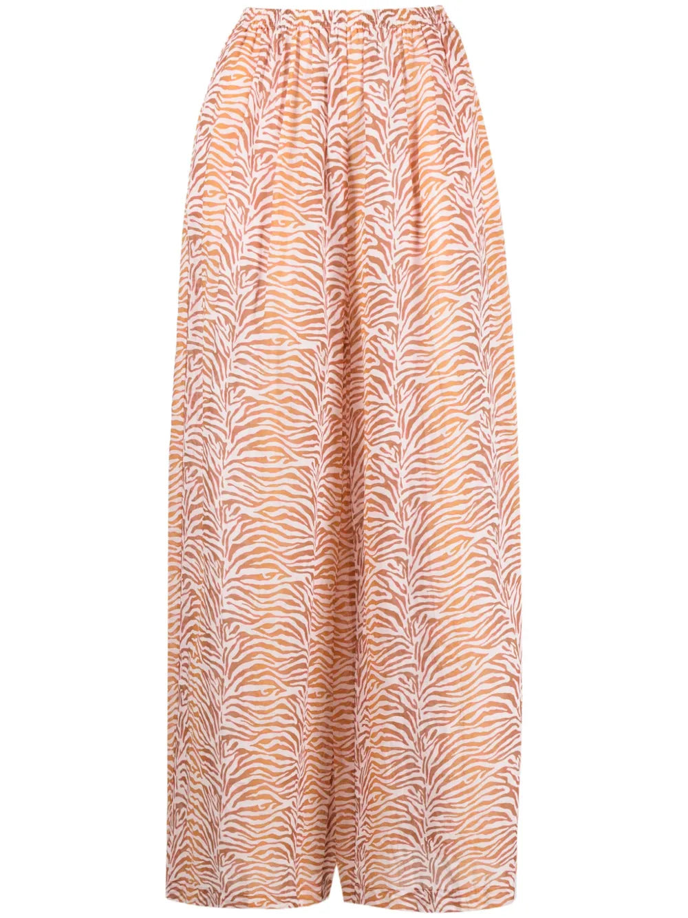 Zebra-Print Wide-Leg Trousers