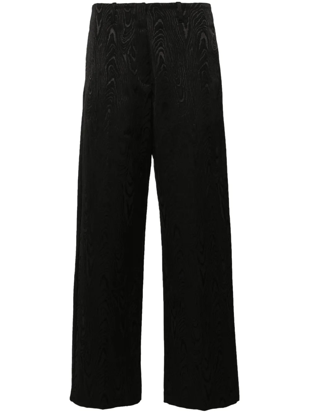 Patterned-Jacquard Straight-Leg Jeans